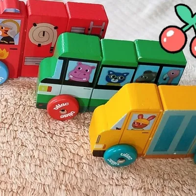 Vilac Véhicules en bois Magnétiques à construire 